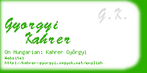 gyorgyi kahrer business card